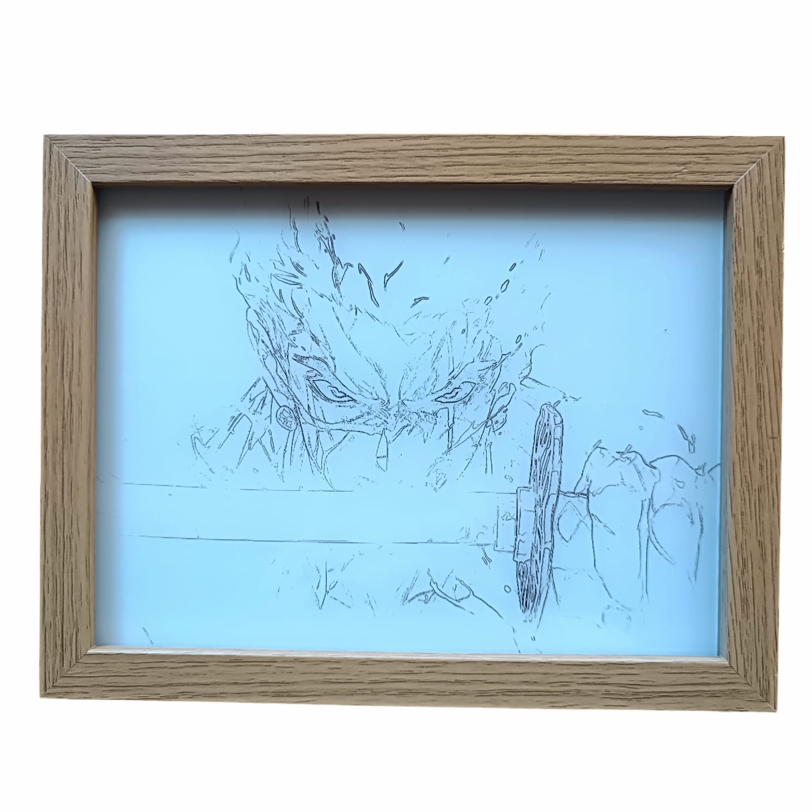 CUADRO LED DE ZORO ESPADA EN HORIZONTAL 23X18CM - 2