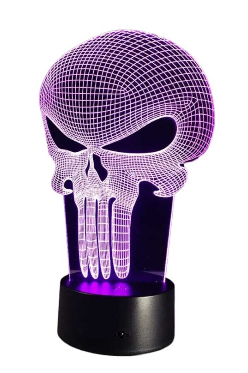 LAMPARA ILUSION 3D PUNISHER DE 7 COLORES - 1