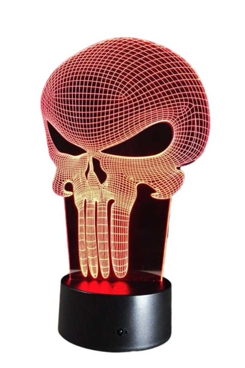 LAMPARA ILUSION 3D PUNISHER DE 7 COLORES - 2