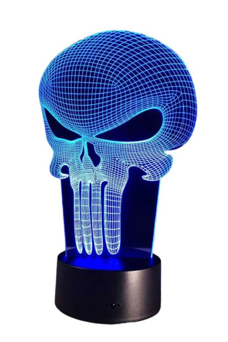 LAMPARA ILUSION 3D PUNISHER DE 7 COLORES - 3