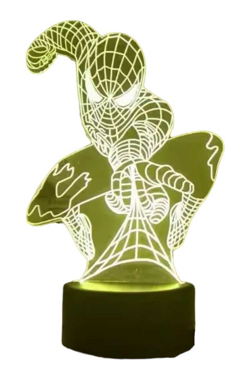 LAMPARA ILUSION 3D SPIDERMAN DE 7 COLORES - 3