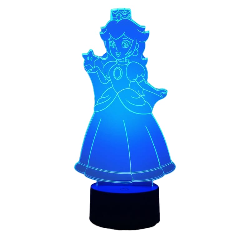 LAMPARA ILUSION 3D PEACH DE 7 COLORES - 2