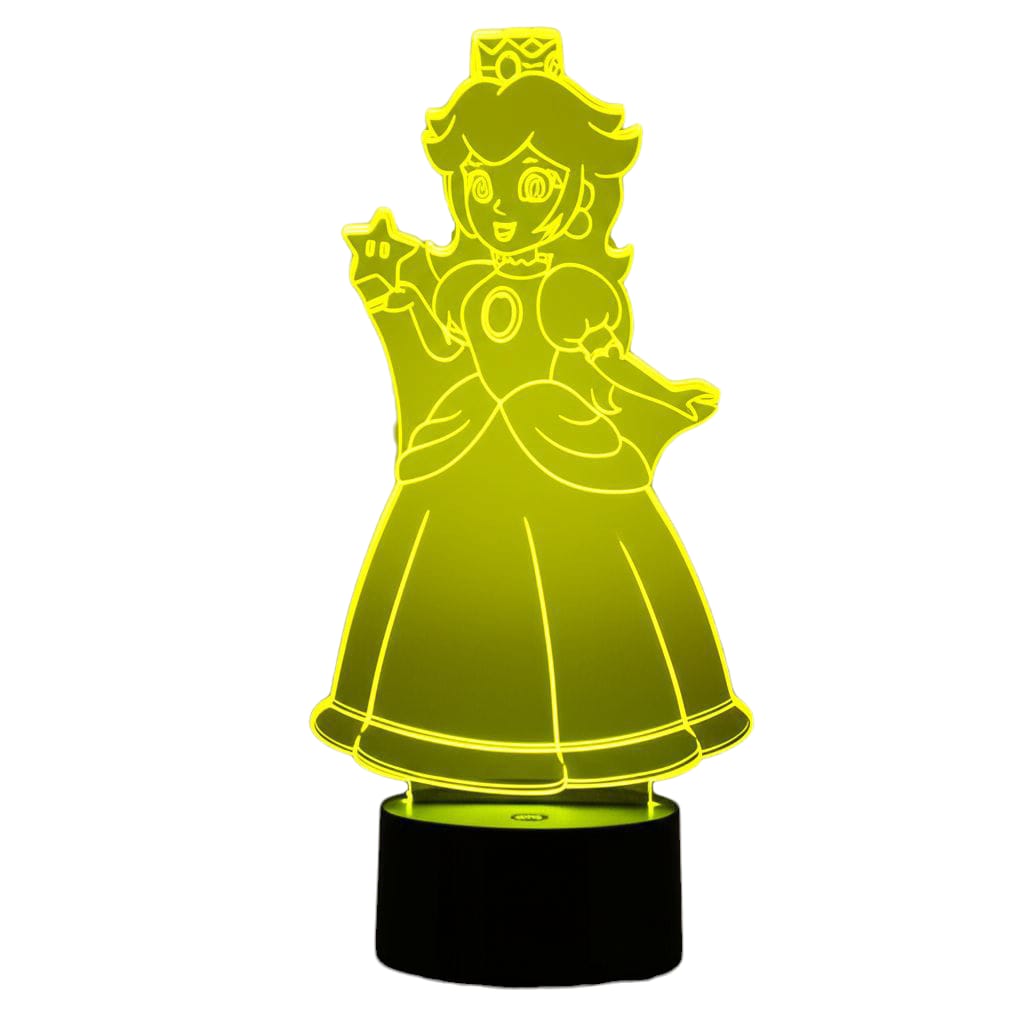 LAMPARA ILUSION 3D PEACH DE 7 COLORES - 3