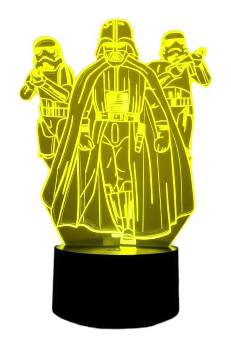 LAMPARA ILUSION 3D STAR WARS DE 7 COLORES - 2
