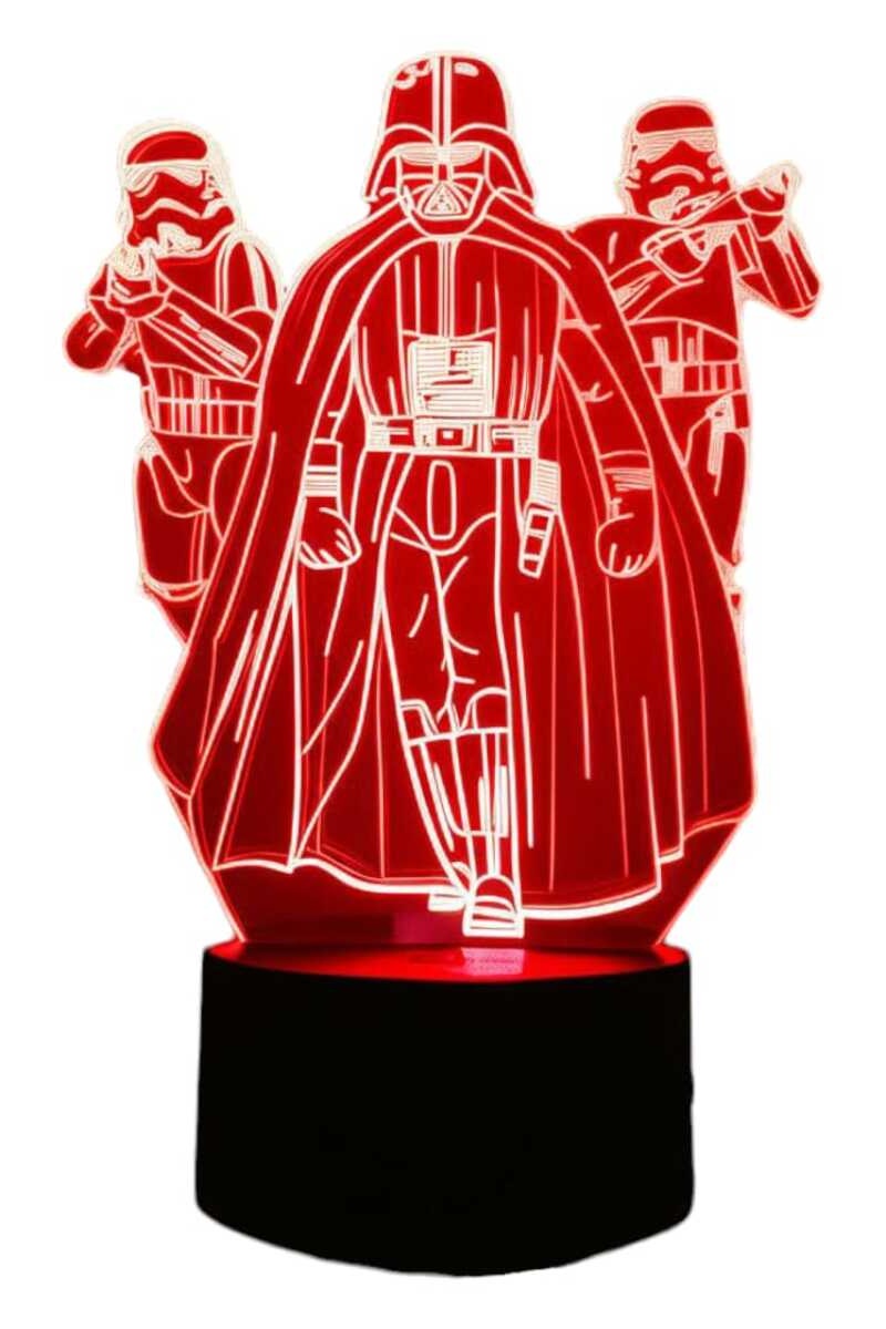 LAMPARA ILUSION 3D STAR WARS DE 7 COLORES - 3