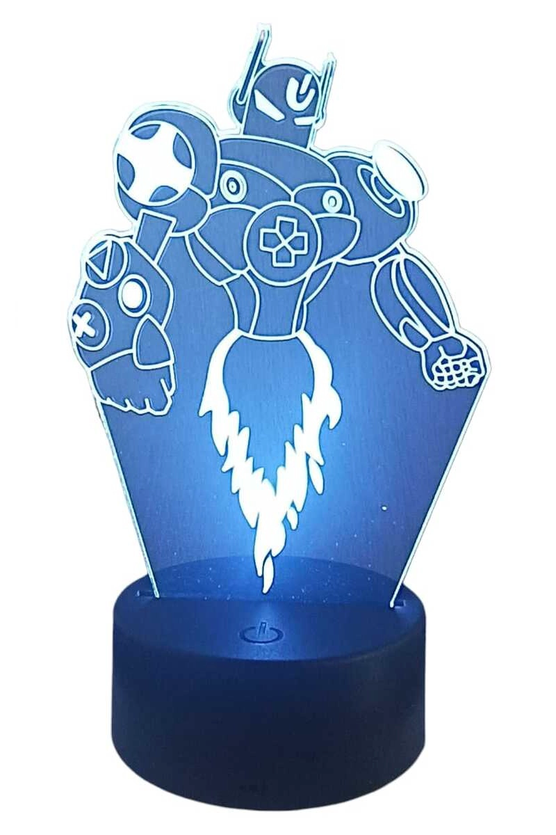 LAMPARA ILUSION 3D ROBOT DE 7 COLORES - 1