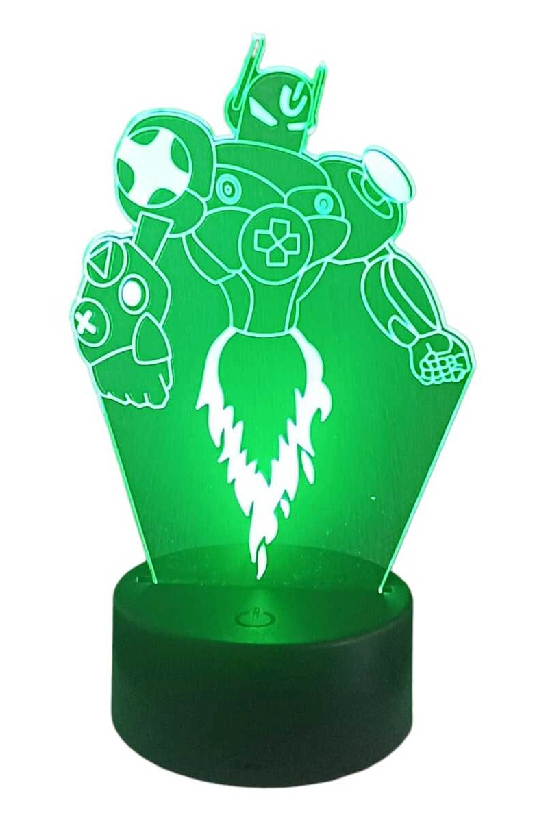 LAMPARA ILUSION 3D ROBOT DE 7 COLORES - 3