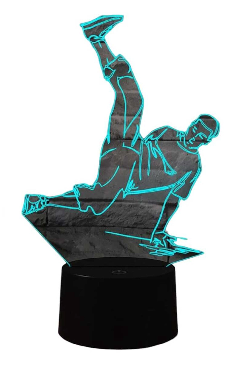 LAMPARA ILUSION 3D BREAK DANCE DE 7 COLORES - 3