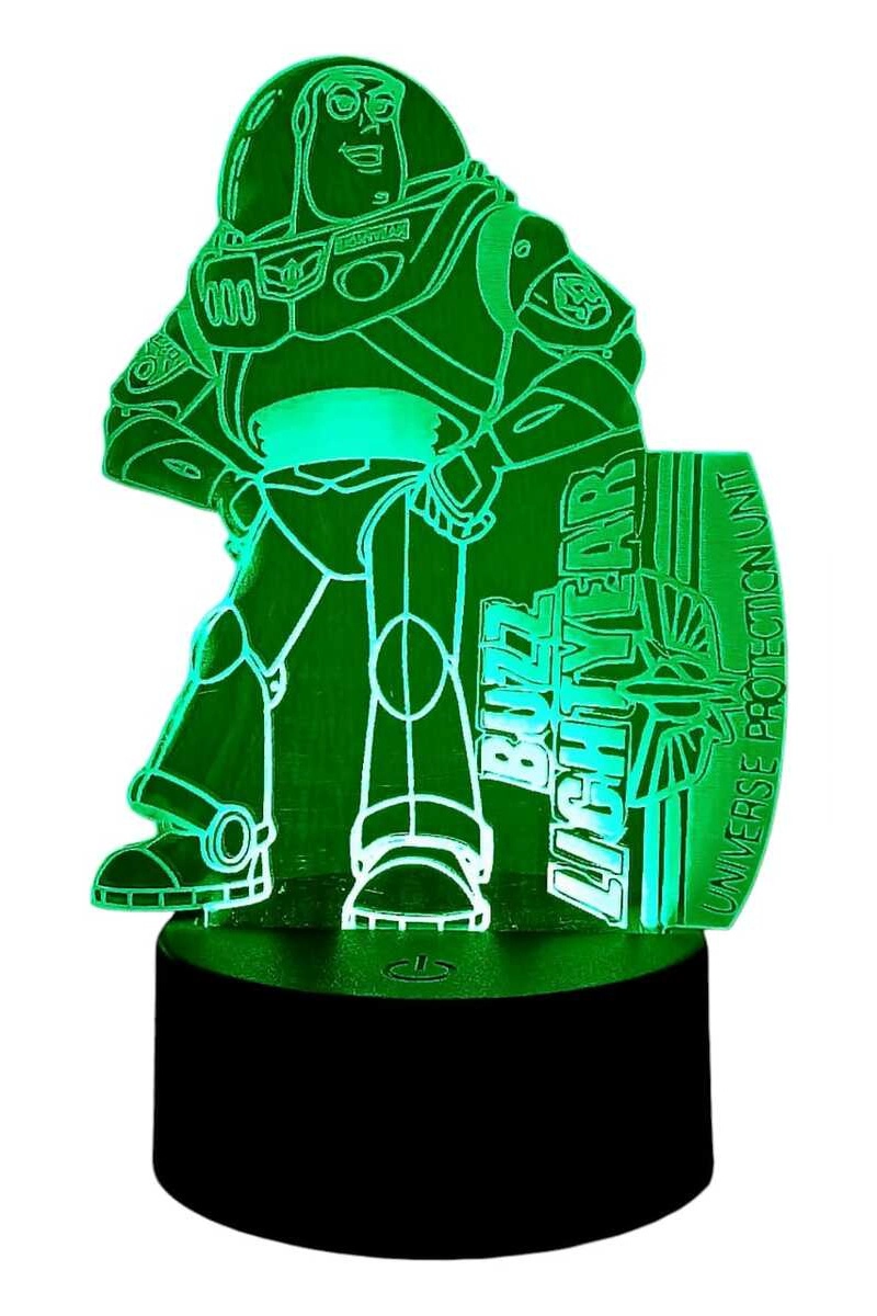 LAMPARA ILUSION 3D BUZZ LIGHTYEAR DE 7 COLORES - 1