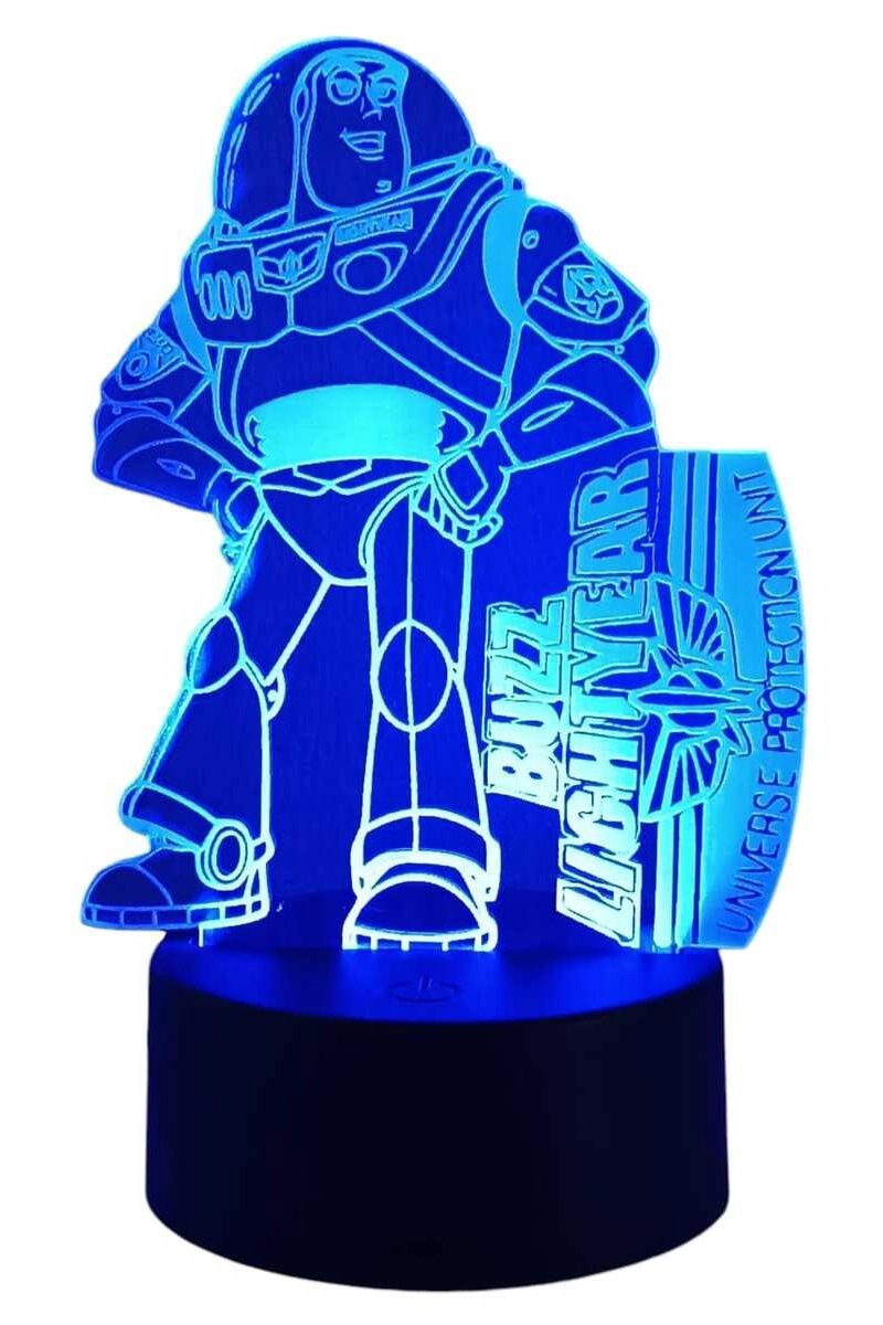 LAMPARA ILUSION 3D BUZZ LIGHTYEAR DE 7 COLORES - 2