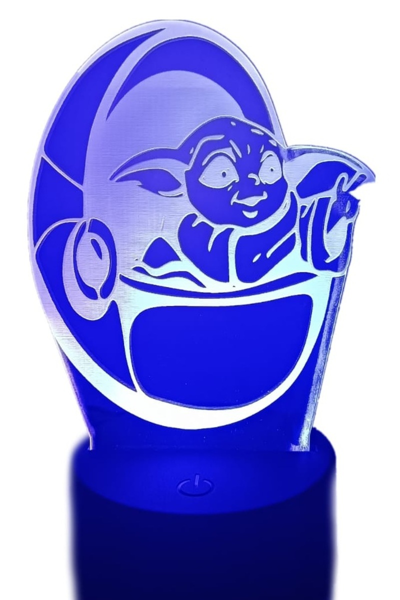 LAMPARA ILUSION 3D BABY YODA DE 7 COLORES - 3