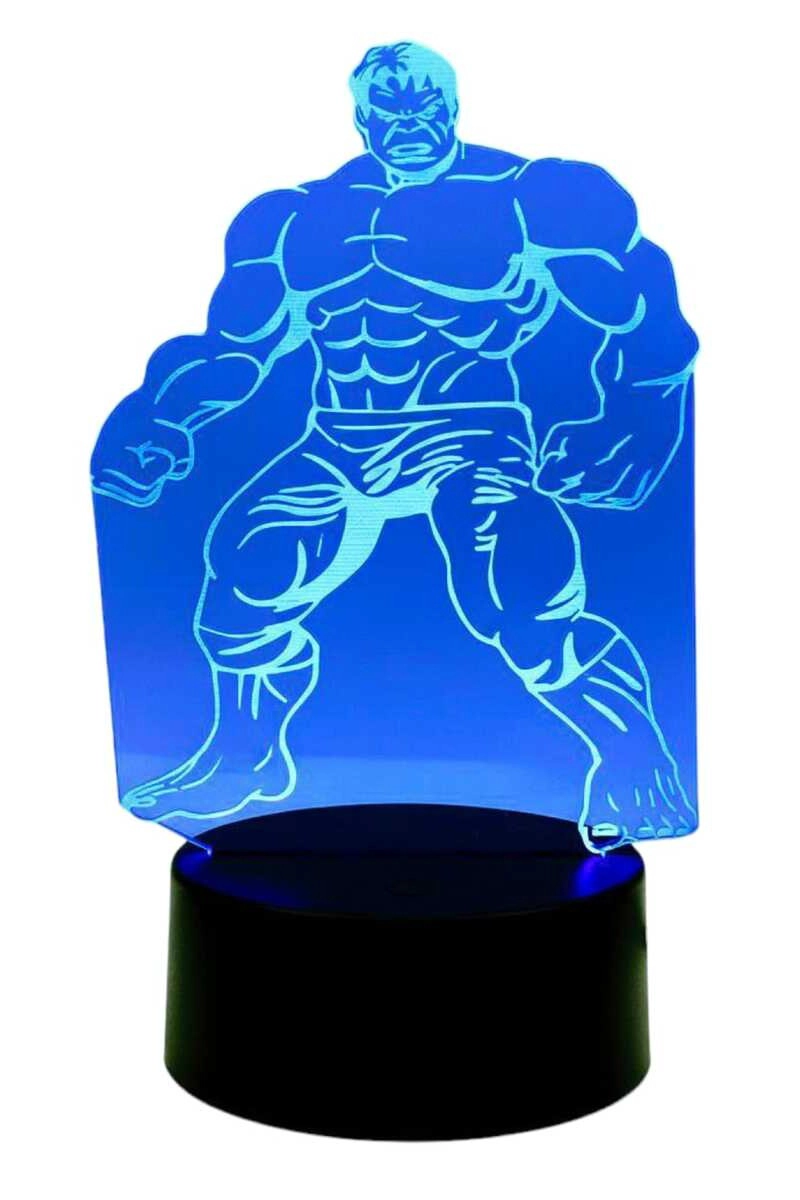 LAMPARA ILUSION 3D HULK DE 7 COLORES - 2