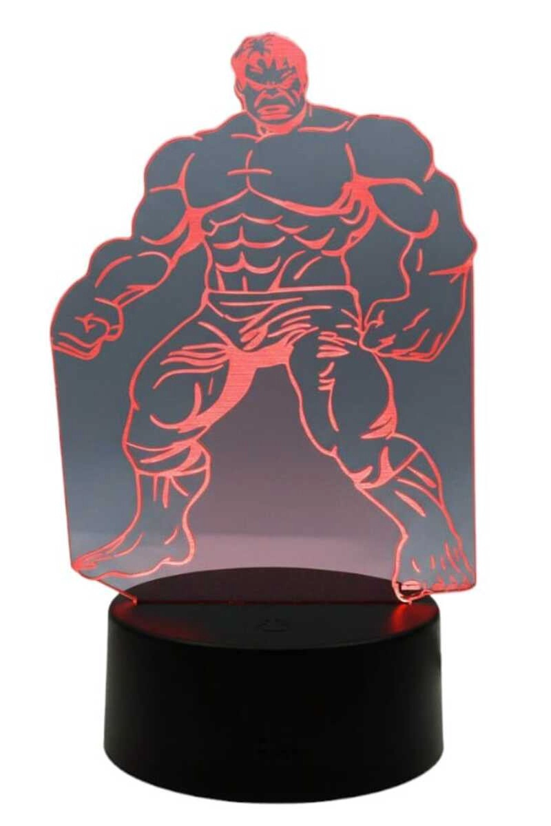 LAMPARA ILUSION 3D HULK DE 7 COLORES - 3