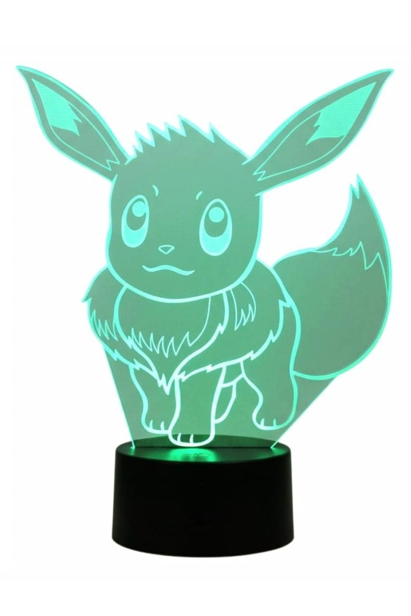 LAMPARA ILUSION 3D EVEE POKEMON DE 7 COLORES - 1