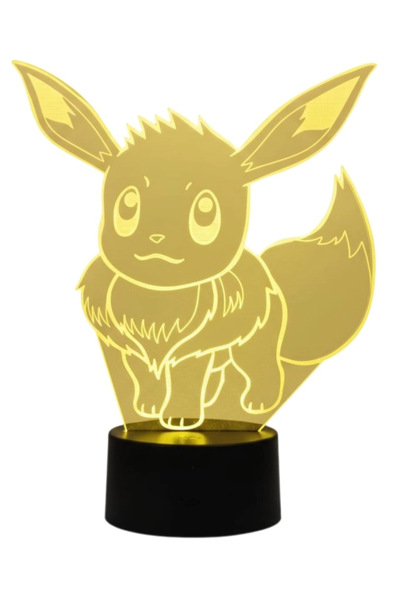 LAMPARA ILUSION 3D EVEE POKEMON DE 7 COLORES - 2