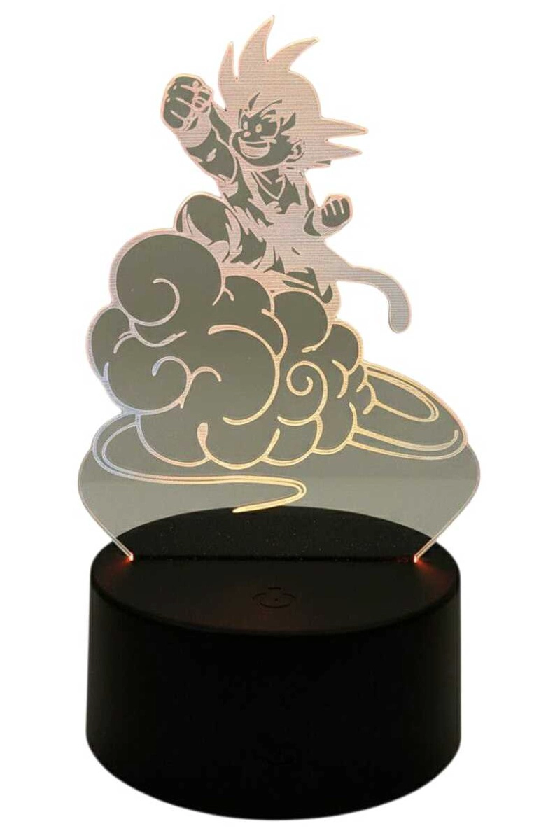 LAMPARA ILUSION 3D GOKU NUBE DE 7 COLORES - 2