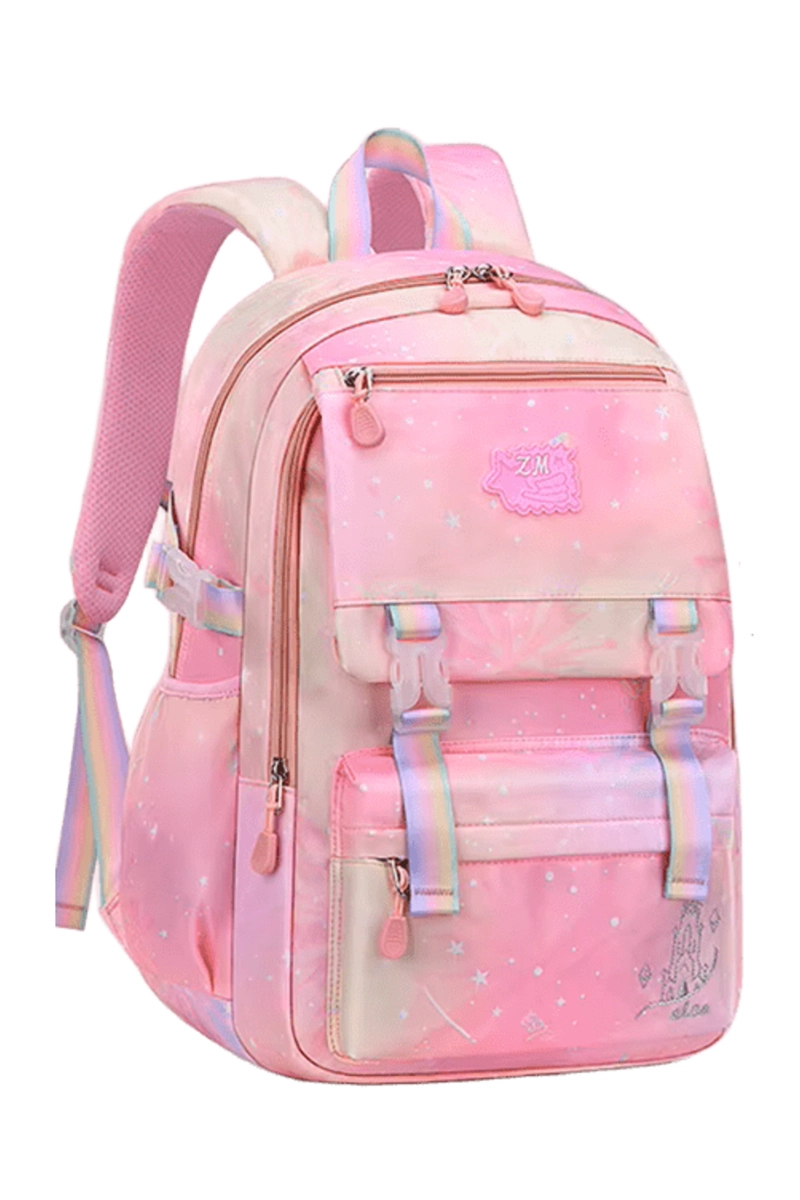 MOCHILA ESCOLAR ARCOIRIS TONOS PASTEL - 3