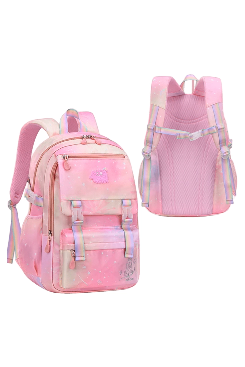 MOCHILA ESCOLAR ARCOIRIS TONOS PASTEL - 4