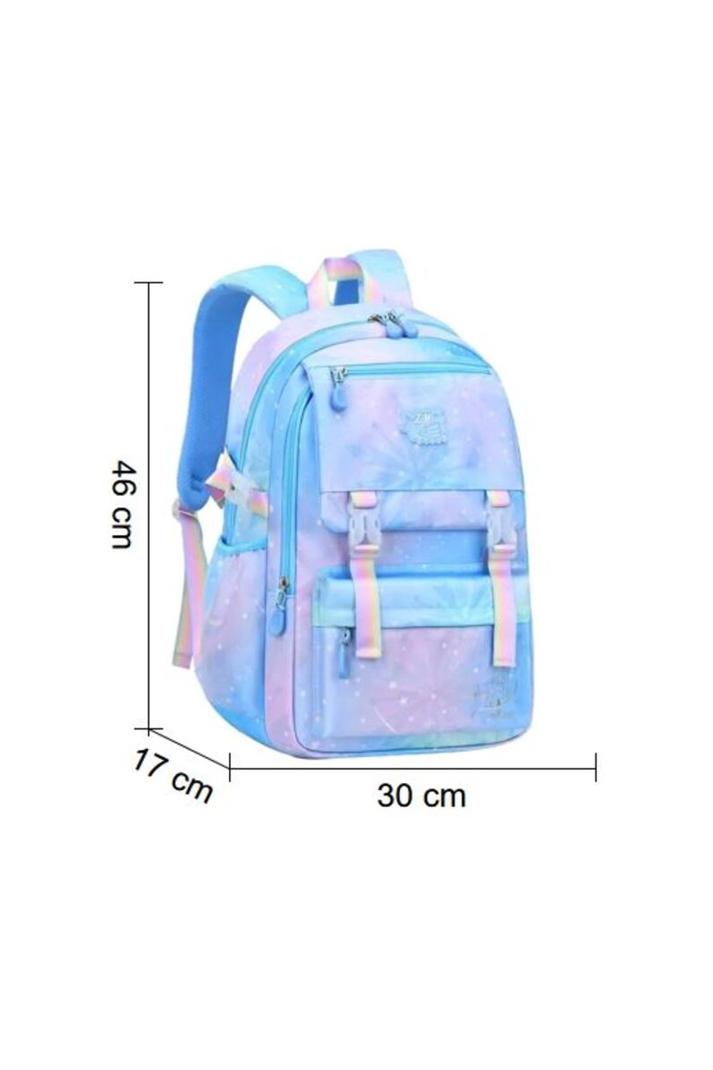 MOCHILA ESCOLAR ARCOIRIS TONOS PASTEL - 6