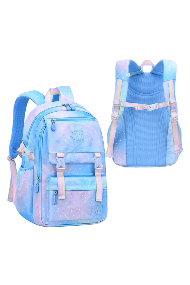MOCHILA ESCOLAR ARCOIRIS TONOS PASTEL - 9