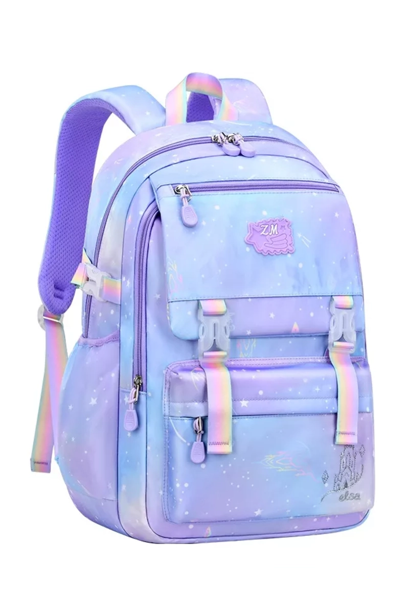 MOCHILA ESCOLAR ARCOIRIS TONOS PASTEL - 10