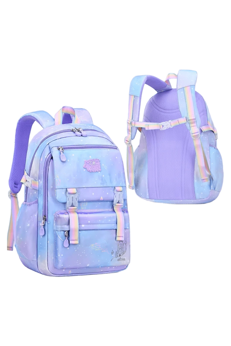 MOCHILA ESCOLAR ARCOIRIS TONOS PASTEL - 11