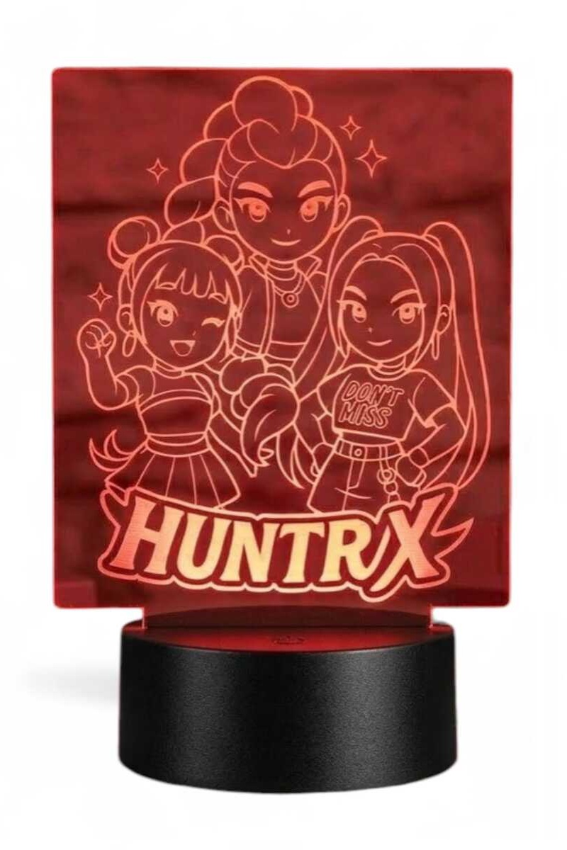 LAMPARA ILUSION 3D GUERRERAS K-POP II DE 7 COLORES - 3