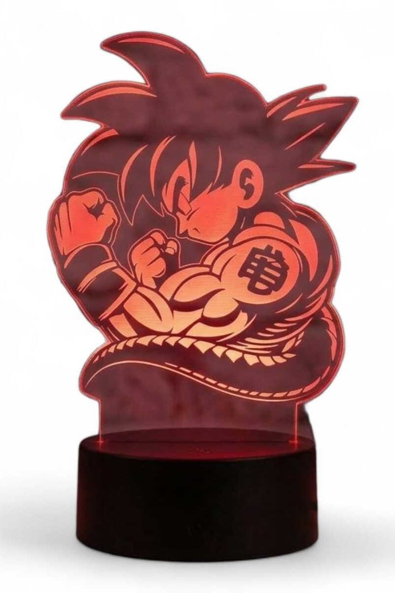 LAMPARA ILUSION 3D DRAGON BALL GOKU DE 7 COLORES - 2