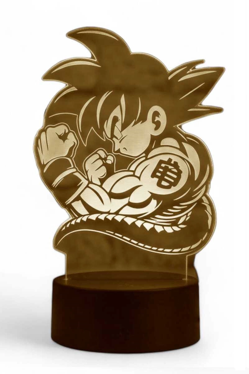 LAMPARA ILUSION 3D DRAGON BALL GOKU DE 7 COLORES - 3