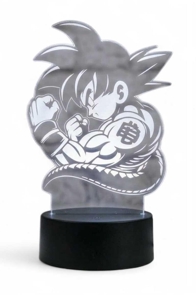 LAMPARA ILUSION 3D DRAGON BALL GOKU DE 7 COLORES - 4