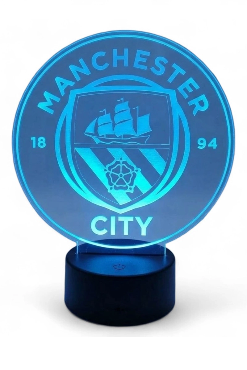 LAMPARA ILUSION 3D MANCHESTER CITY DE 7 COLORES - 1
