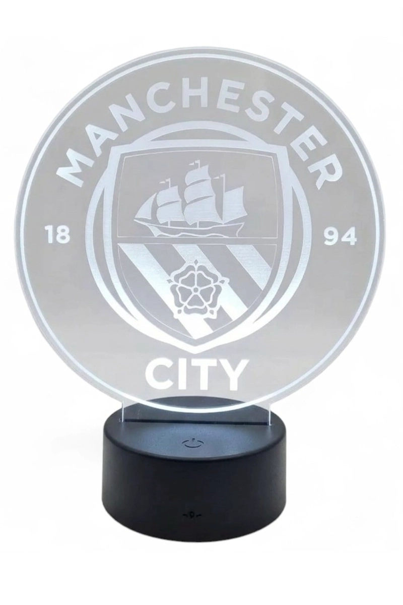 LAMPARA ILUSION 3D MANCHESTER CITY DE 7 COLORES - 3