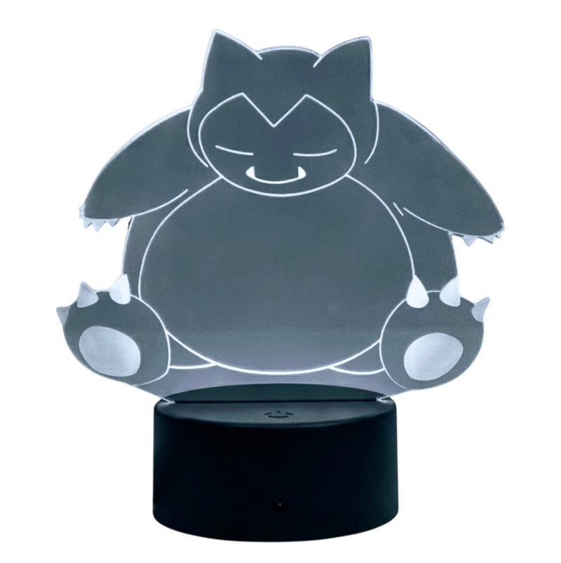 LAMPARA ILUSION 3D SNORLAX DE 7 COLORES - 1