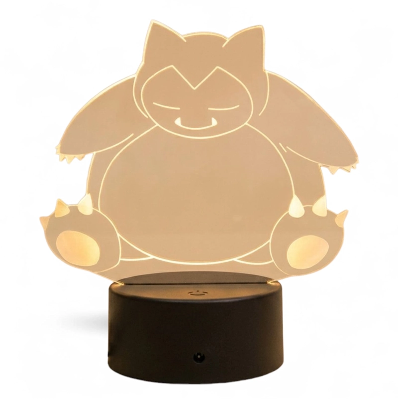 LAMPARA ILUSION 3D SNORLAX DE 7 COLORES - 2