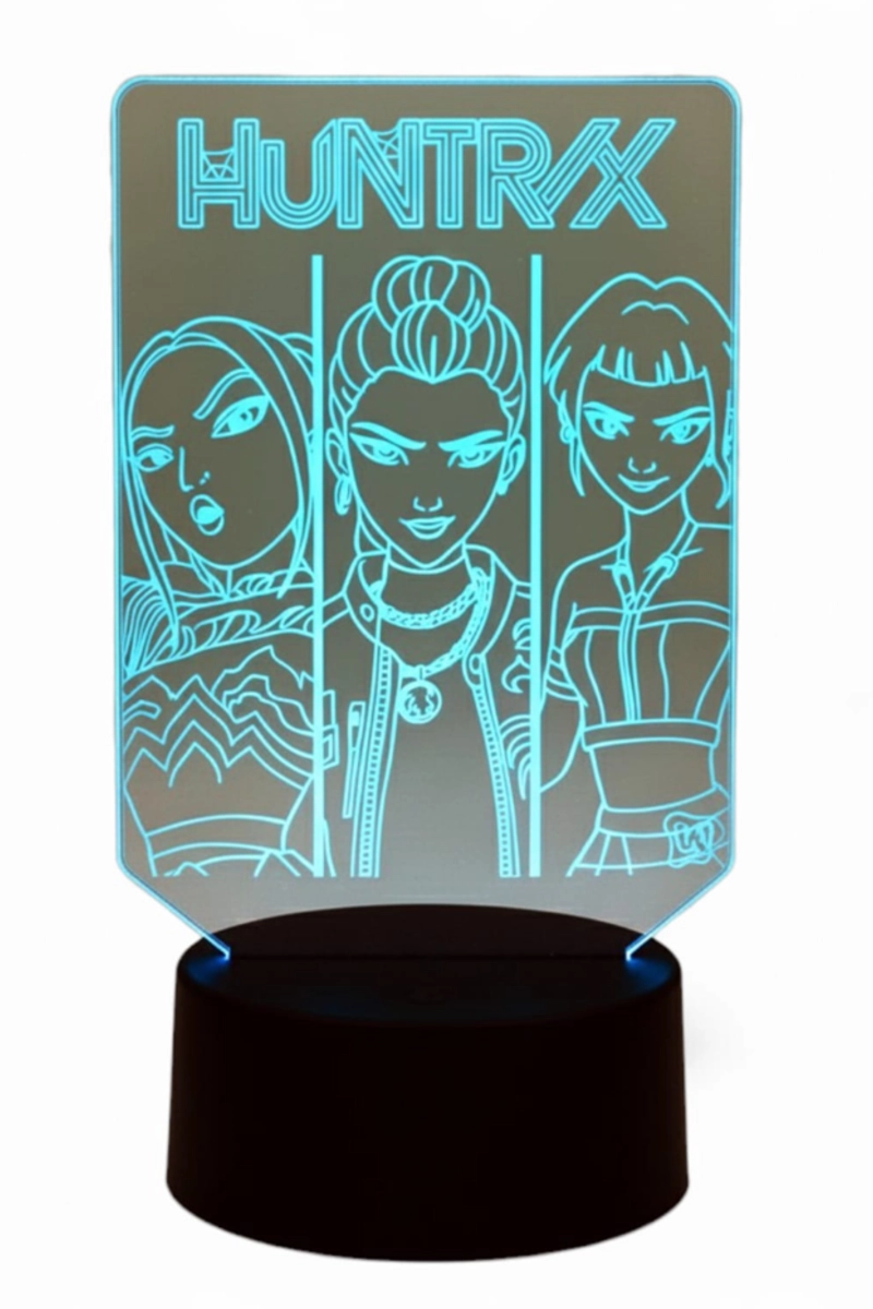 LAMPARA ILUSION 3D GUERREAS K-POP I DE 7 COLORES - 1