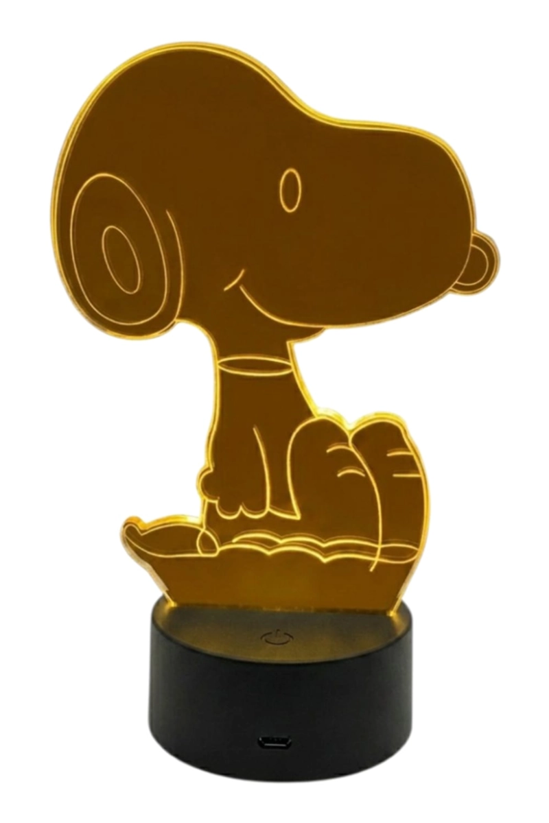 LAMPARA ILUSION 3D SNOOPY III DE 7 COLORES - 1