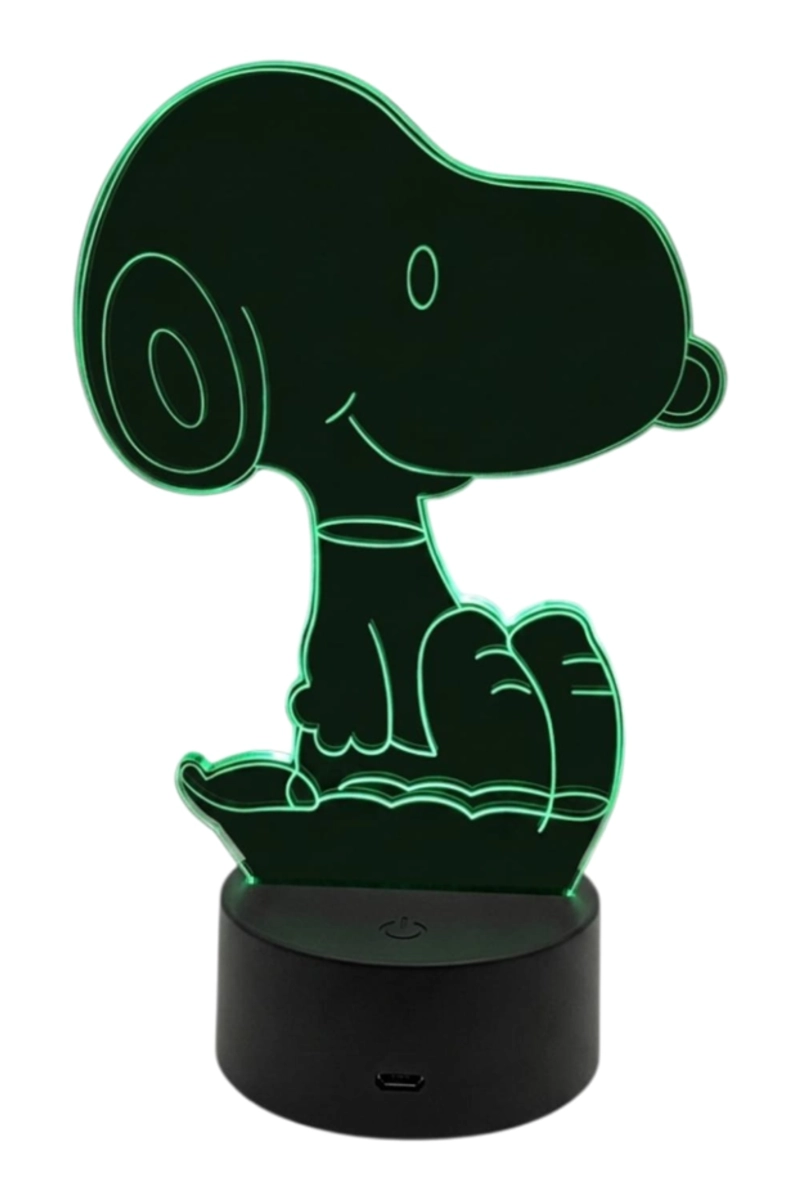 LAMPARA ILUSION 3D SNOOPY III DE 7 COLORES - 2