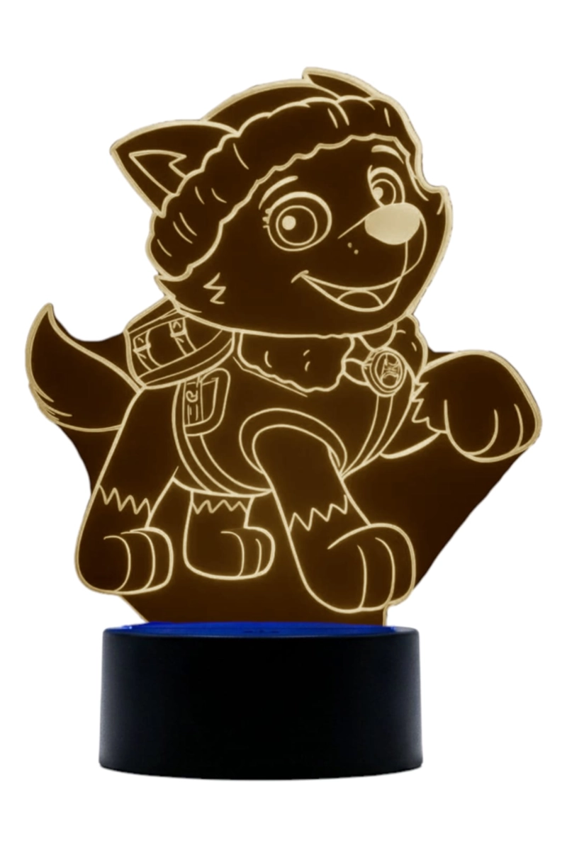 LAMPARA ILUSION 3D EVEREST PAW PATROL DE 7 COLORES - 2