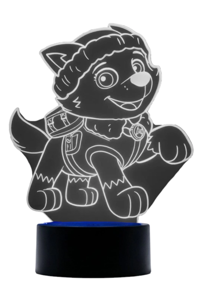 LAMPARA ILUSION 3D EVEREST PAW PATROL DE 7 COLORES - 3