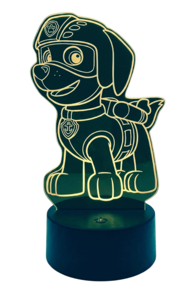 LAMPARA ILUSION 3D ZUMA PAW PATROL DE 7 COLORES - 1