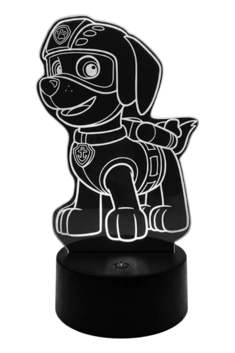 LAMPARA ILUSION 3D ZUMA PAW PATROL DE 7 COLORES - 2