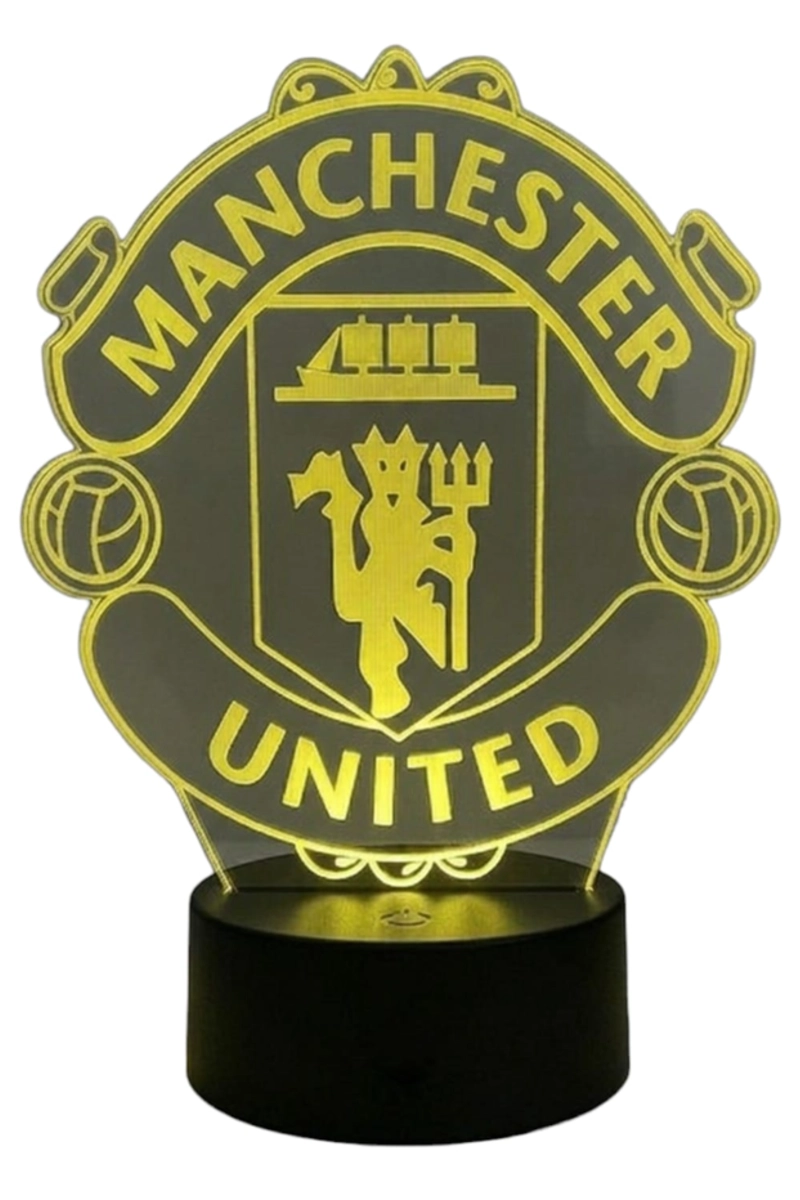 LAMPARA ILUSION 3D MANCHESTER UNITED DE 7 COLORES - 2