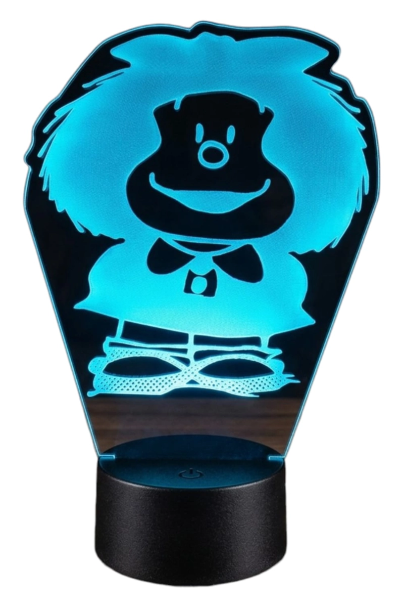 LAMPARA ILUSION 3D MAFALDA DE 7 COLORES - 1