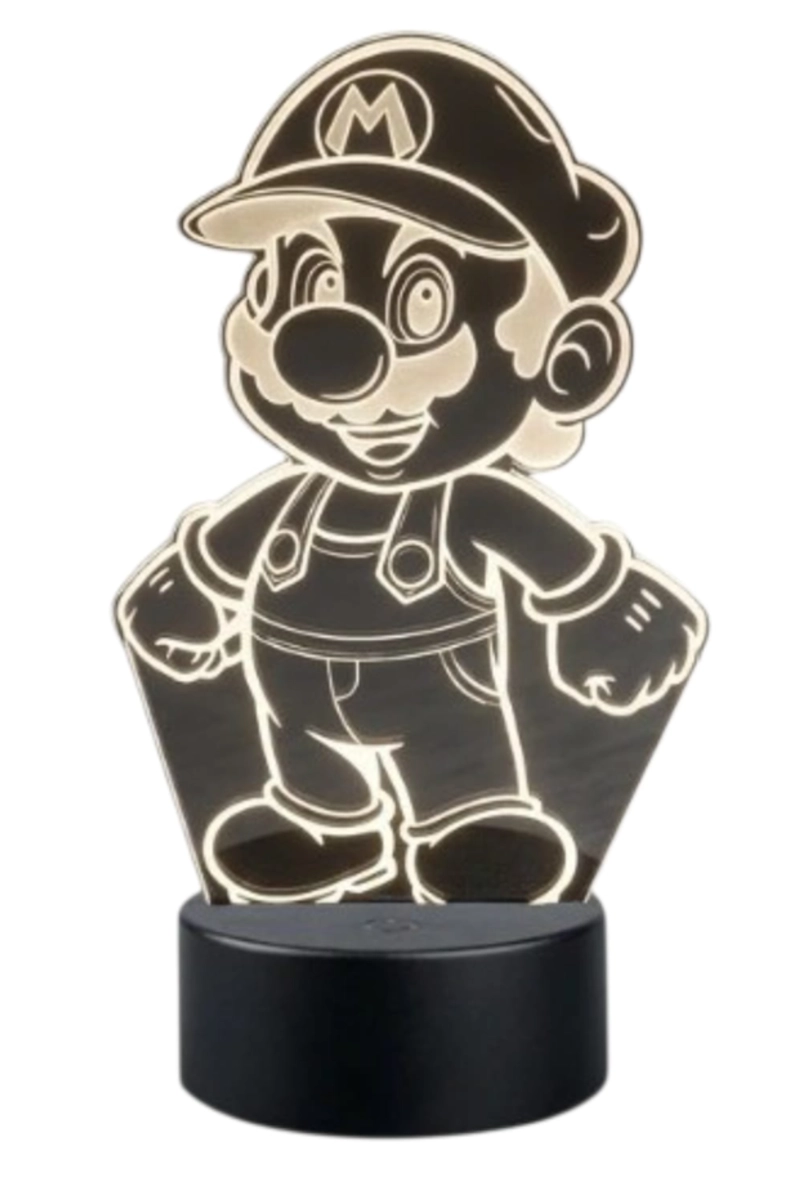 LAMPARA ILUSION 3D MARIO BROS II DE 7 COLORES - 2