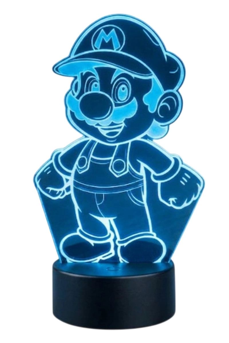LAMPARA ILUSION 3D MARIO BROS II DE 7 COLORES - 3