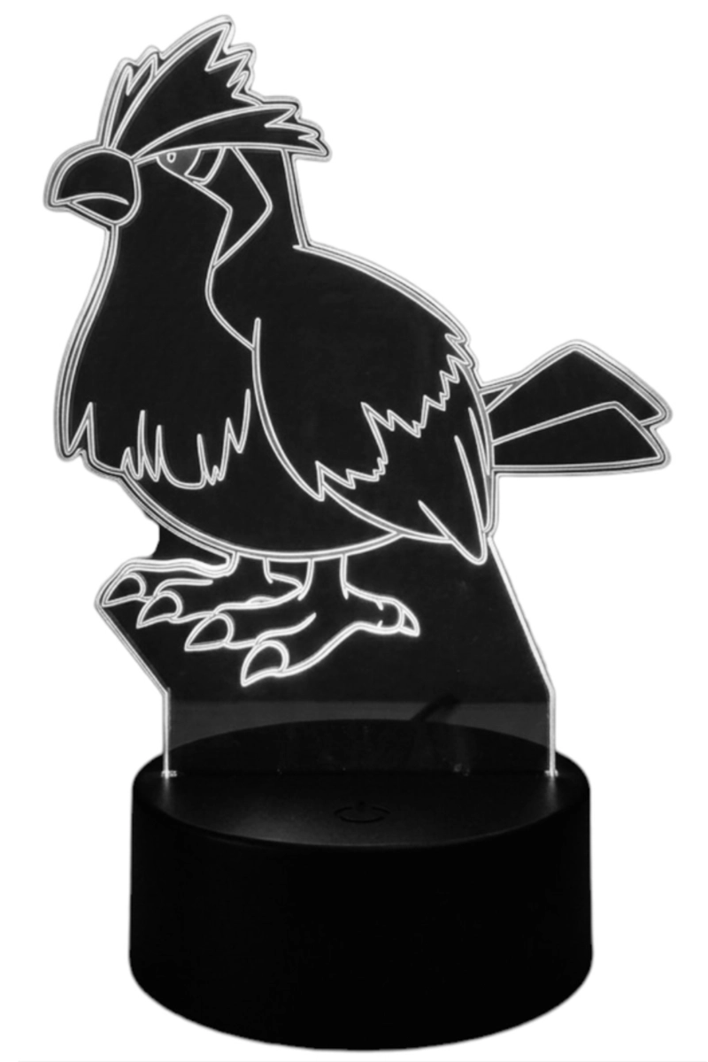 LAMPARA ILUSION 3D PIDGEY (POKEMON) DE 7 COLORES - 2