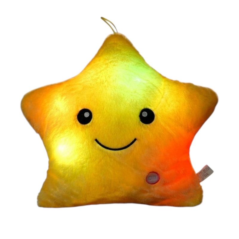 COJIN LUMINOSO EN FORMA DE ESTRELLA AMARILLA - 2