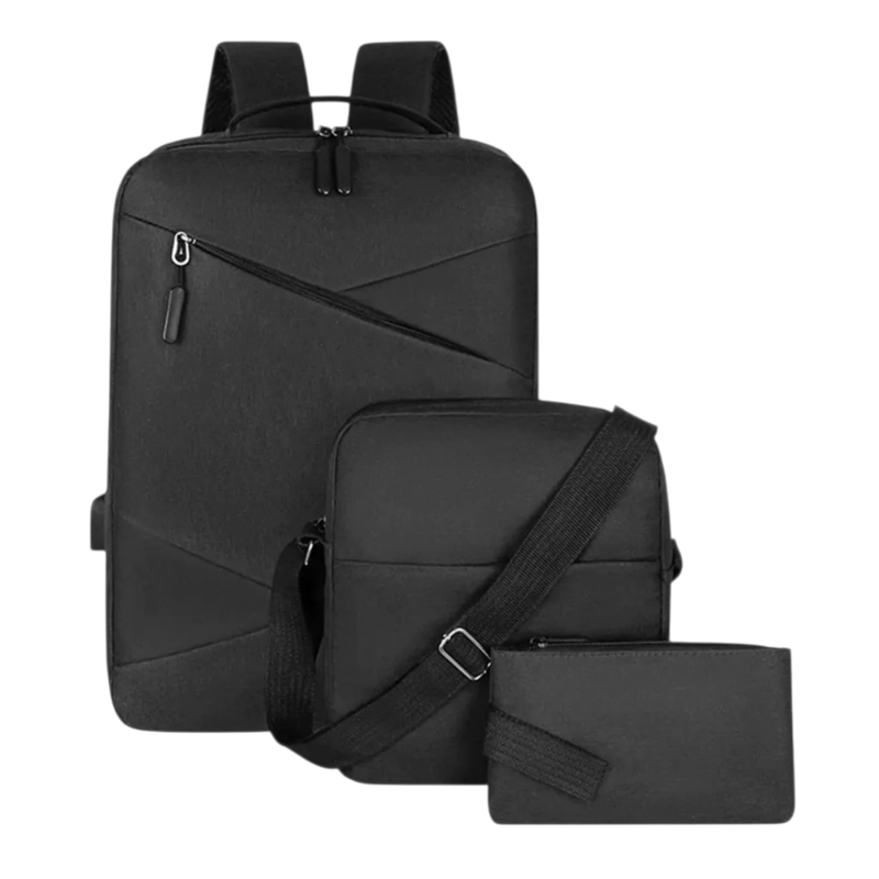 SET MOCHILA PORTA NOTEBOOK, BOLSO CRUZADO Y ESTUCHE - 3