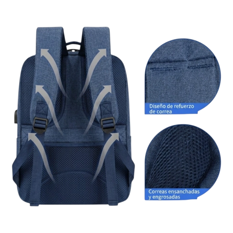 SET MOCHILA PORTA NOTEBOOK, BOLSO CRUZADO Y ESTUCHE - 6