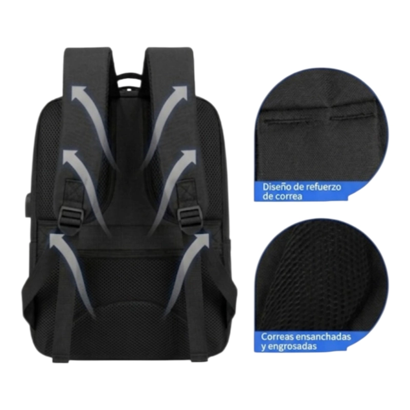 SET MOCHILA PORTA NOTEBOOK, BOLSO CRUZADO Y ESTUCHE - 7